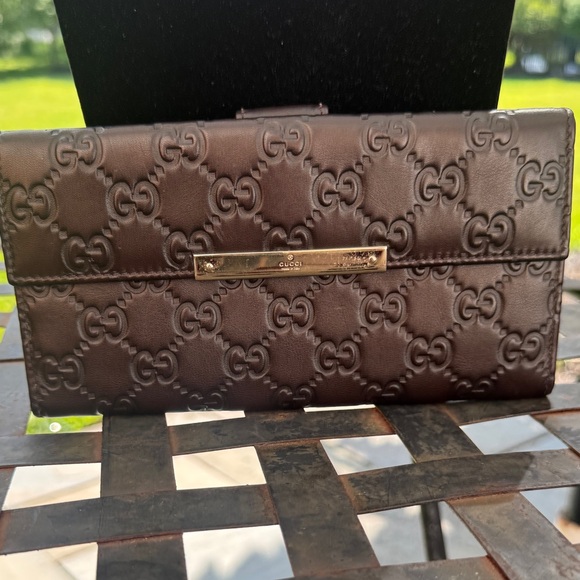 Gucci gussissima continental  Leather Wallet - Picture 1 of 10
